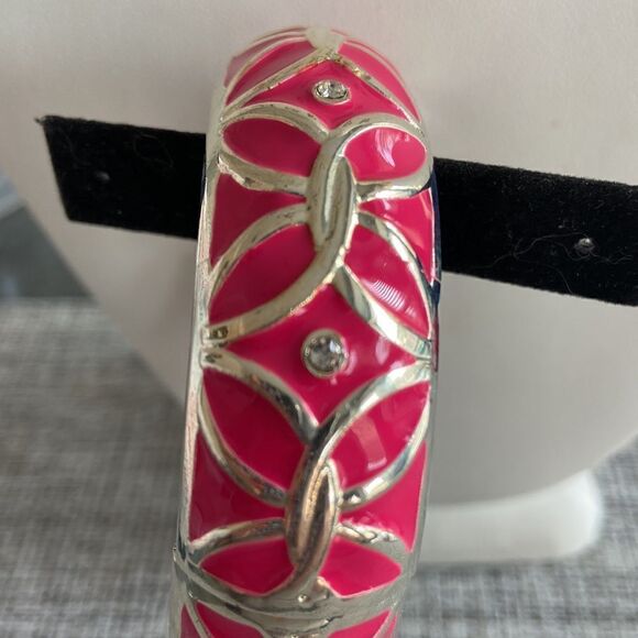 Manluck Bangles NWT Gray and pink with rhinestone - Picture 3 of 8